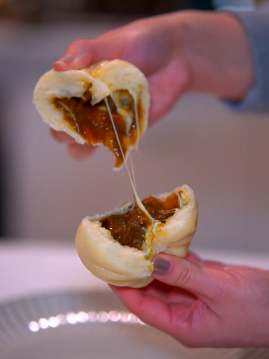 Japanese curry beef and cheese bao